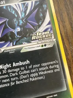 Pokemon TCG Dark Golbat 34/109 EX Team Rocket Returns Reverse Holo LP - Image 5