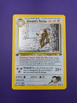 Giovanni's Persian 8/132 - Gym Challenge - 1st Edition - Holo Rare - Pokemon TCG - Image 1