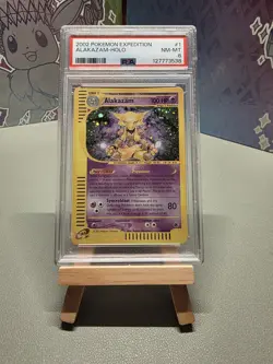 2002 Pokemon Expedition Alakazam 1/165 Holo PSA 8 - Image 1