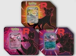 Pokemon TCG Destined Rivals Team Rocket Tin - Complete Set of 3 - Factory SEALED - Image 1