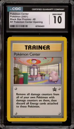 Pokemon Center NY Pokemon Center Opening Black Star Promo #40 CGC 10 Gem Mint - Image 1