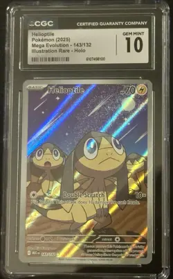 Helioptile *CGC 10* Illustration Rare *Mega Evolution* #143 *2025* Pokemon - Image 2