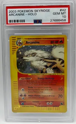 2002 Pokemon Skyridge Arcanine #H2 Holo PSA 10 - Image 1