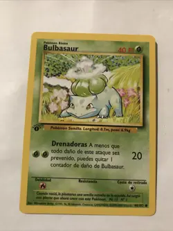 Bulbasaur 44/102 - Pokemon TCG - 1st Edition Base Set Spanish - Image 1
