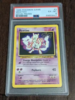 1999 Pokemon Movie Promo Mewtwo #3 - PSA 6 EX-MT - Image 1