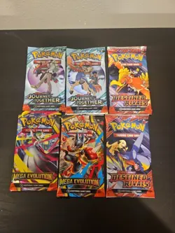 Lot of six pokemon booster packs - Image 1