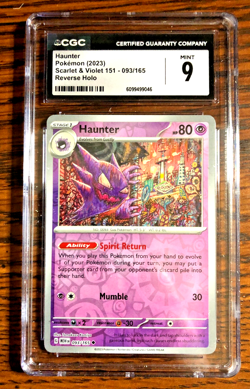Haunter Reverse Holo #093 - CGC MINT 9 - 2023 Scarlet & Violet 151 - Pokemon TCG - Image 1
