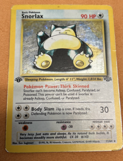 Pokemon TCG Snorlax Jungle 11/64 Holo Unlimited Holo Rare 1ST EDITION - Image 1
