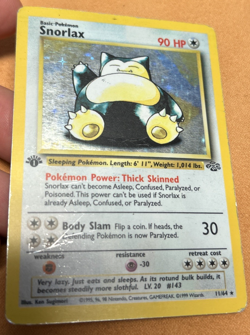 Pokemon TCG Snorlax Jungle 11/64 Holo Unlimited Holo Rare 1ST EDITION - Image 3
