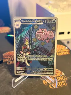 Team Rocket's Weezing 199/182 Illustration Rare Holo Destined Rivals Pokemon NM - Image 1