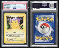 Pikachu Shadowless Pokemon Base Set PSA 5 1999 - Image 3