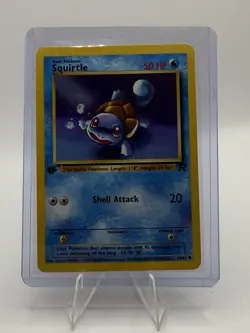 Pokemon TCG Squirtle 68/82 Team Rocket 1st Edition Non-Holo Regular NM - Image 1