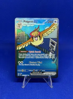 Pidgeot ex 225/197 Special Illustration Rare Obsidian Flames Pokemon TCG - Image 1