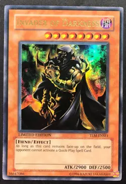 YUGIOH Limited Edition Invader of Darkness TLM-ENSE1 Ultra Rare Near Mint Cond. - Image 1