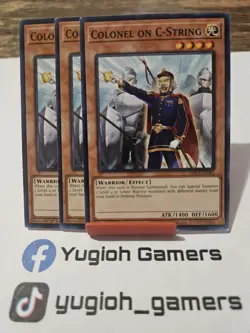 Yu-Gi-Oh Colonel On C String X3 DIFO 1st Edition Common Light Played - Image 1