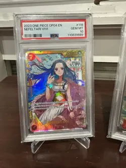 One Piece Card Game-Nefeltari Vivi Op04-118 SEC Full Art/Alt Art PSA10 Set Eng - Image 2