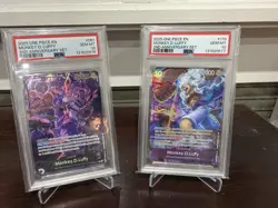 One Piece - Monkey.D.Luffy Op09-061 / Op05-119 Alt Art 2nd Anniversary Set PSA10 - Image 1