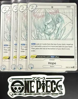 4x One Piece EB02-031 R Hope - English - Foil -Playset - TCG - Mint - Image 1