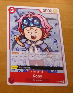 ONE PIECE PROMO ENGLISH CARD GAME CARTE KOBY P-014 P MINT - Image 1