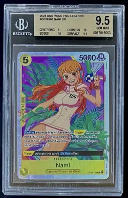 BGS 9.5 One Piece OP08-106 SR Nami - English - Two Legends - Graded - Image 1