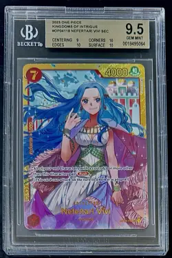 BGS 9.5 One Piece OP04-118 SEC Nefeltari Vivi - English-Kingdoms Intrigue-Graded - Image 1