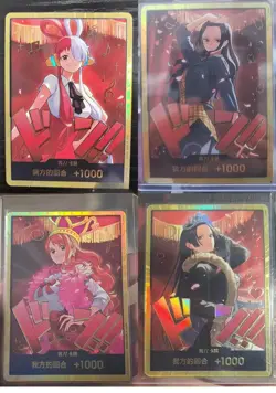 4 Pcs One Piece Chinese EB03 Heroines Edition DON!! Uta GOLD Card DON NM - Image 1