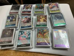 Bulk One Piece TCG 1 Of Each Color 150+8(Rares) Pur-blu-yellow-blk-green-red - Image 1