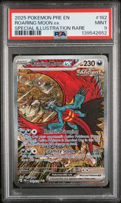 2025 POKEMON PRE EN-PRISMATIC EVOLUTIONS #162 ROARING MOON EX PSA 9 - Image 1