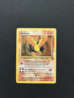 Moltres 12/62 | Base Set Fossil | Holo Pokemon Card HP - Image 1