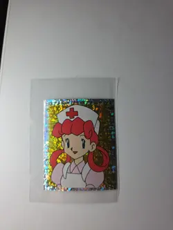 1999 #S34 Nurse Joy Glitter Holo Pokemon Series 1 Sticker Topps Merlin Nintendo - Image 1