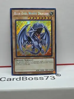 Blue-Eyes White Dragon BLMM-EN001 Battles of Legend: Monster Mayhem 1st Edition - Image 1