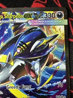Mega Sharpedo ex 127/094 Special Illustration SIR Pokemon Phantasmal Flames NM - Image 2