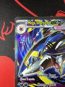 Mega Sharpedo ex 127/094 Special Illustration SIR Pokemon Phantasmal Flames NM - Image 3