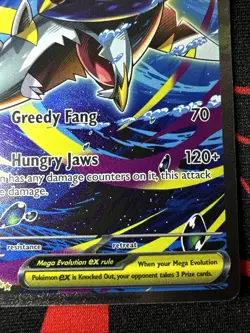 Mega Sharpedo ex 127/094 Special Illustration SIR Pokemon Phantasmal Flames NM - Image 5