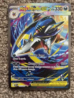 Mega Sharpedo ex 127/094 Special Illustration SIR Pokemon Phantasmal Flames NM - Image 1