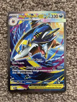 Mega Sharpedo ex 127/094 Special Illustration SIR Pokemon Phantasmal Flames NM - Image 2