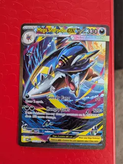 Mega Sharpedo ex 127/094 Special Illustration SIR Pokemon Phantasmal Flames NM - Image 1