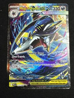 Mega Sharpedo ex 127/094 Phantasmal Flames Pokemon Special Illustration Rare SIR - Image 2
