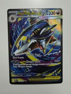 Mega Sharpedo ex 127/094 Special Illustration SIR Pokemon Phantasmal Flames NM - Image 1