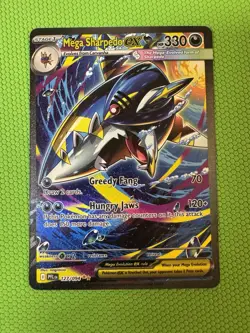 Mega Sharpedo ex 127/094 Special Illustration SIR Pokemon Phantasmal Flames - Image 1