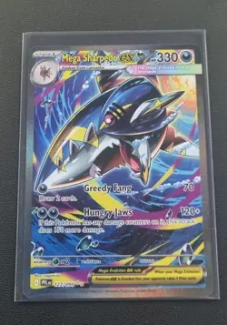 Mega Sharpedo ex 127/094 Special Illustration SIR Pokemon Phantasmal Flames NM+ - Image 1
