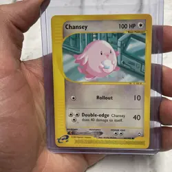 Pokemon Chansey 69/147 Aquapolis Common NM Pokemon Card 2002 Vintage Vtg TCG - Image 1
