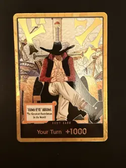 DON!! Card (Dracule Mihawk) (Gold) The Azure Sea's Seven Foil - Image 1