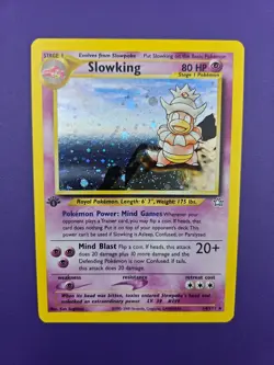 1st Edition Slowking Pokemon Card TCG Neo Genesis Holo 14/111 - Image 1