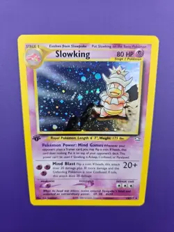 1st Edition Slowking Pokemon Card TCG Neo Genesis Holo 14/111 - Image 2