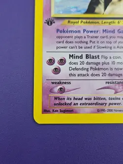 1st Edition Slowking Pokemon Card TCG Neo Genesis Holo 14/111 - Image 5