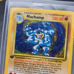 Pokemon TCG Machamp Holo Rare 1st Edition Card Base Set 8/102 - Image 2