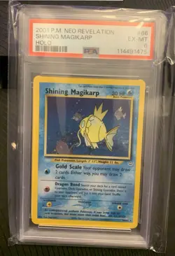 Pokemon TCG Shining Magikarp Neo Revelation Holo Card 66/64 Secret Rare - Image 1