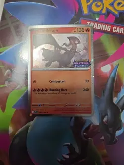 Pokemon Reshiram Phantasmal Flames Stamped Promo Card TCG Barnes Noble - Image 1