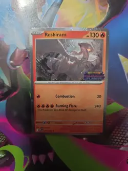 Pokemon Reshiram Phantasmal Flames Stamped Promo Card TCG Barnes Noble - Image 2